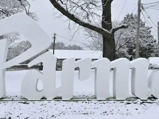 Parma Ohio White Letters Town Sign